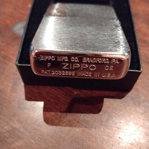 Zippo lighter set 2 pieces Brush Finish Chrome 1998 & 1941 Vintage Replica Chrome
