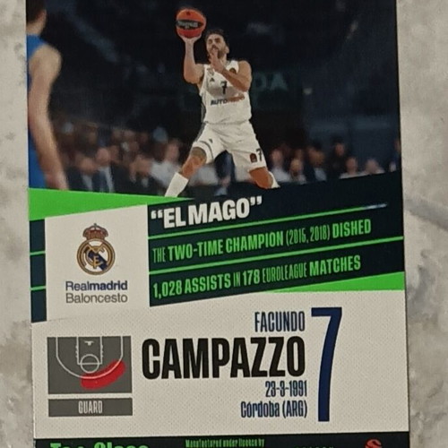 Top Class Euroleague 2024-2025 Unbeatable Campazzo Blue Edition card new
