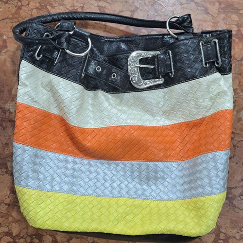 Shoulder bag new, multicolor leatherette