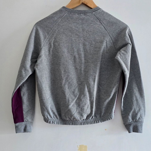 Joyce children's sweatshirt size 12, grey and purple, self-love