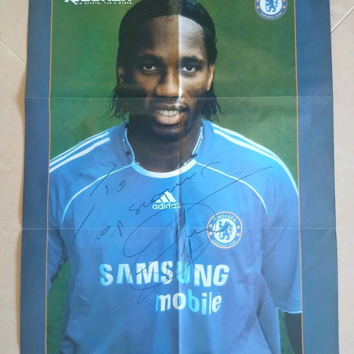 Collectible poster 50 Cent / Drogba like new