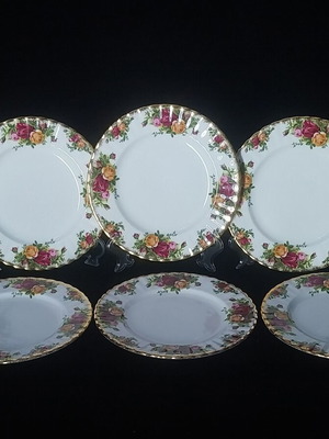 Royal Albert Old Country Roses Salad Plates 6 pcs 21 cm like new