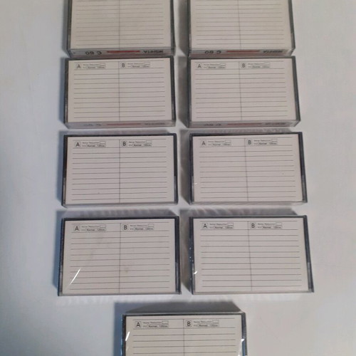 Nishita C 60 cassette tapes new, pack of 9