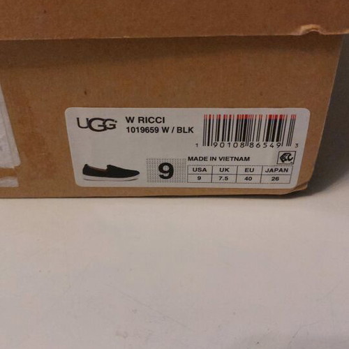 UGG W Ricci Black Slip-On Sneakers Like New Size 40