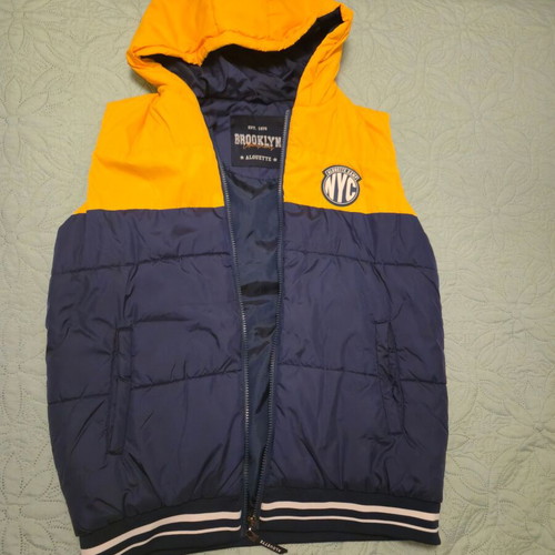 Alouette sleeveless kids vest like new, size 164, blue and yellow