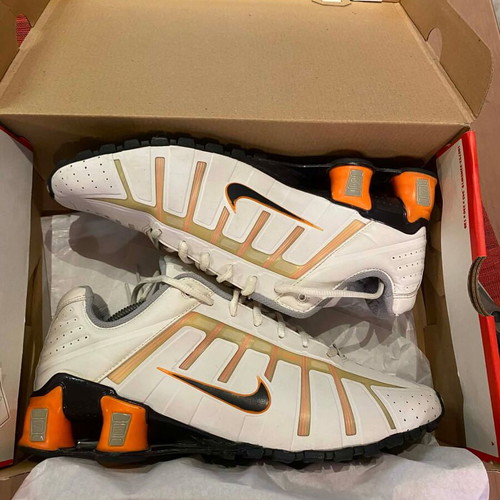 Nike Shox O'Leven sneakers, white and orange, EU 45 / US 11