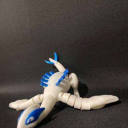 3D Lugia printed toy new with articulated body