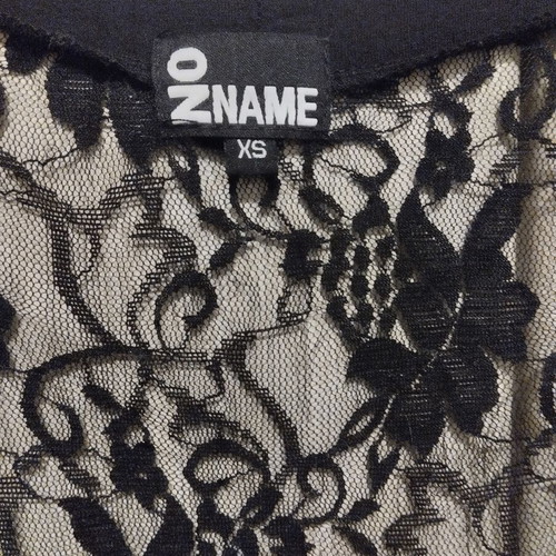 No Name Sleeveless Vest like new, cotton with lace, black