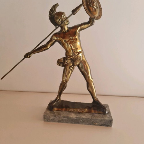Table decorative metal statue of Achilles like new, 45 cm
