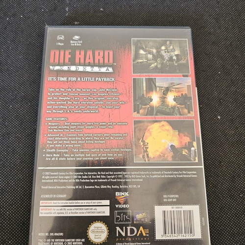 Die Hard Nintendo GameCube game used with manuals