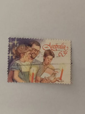 Australian Stamp 63c Family Scene like new