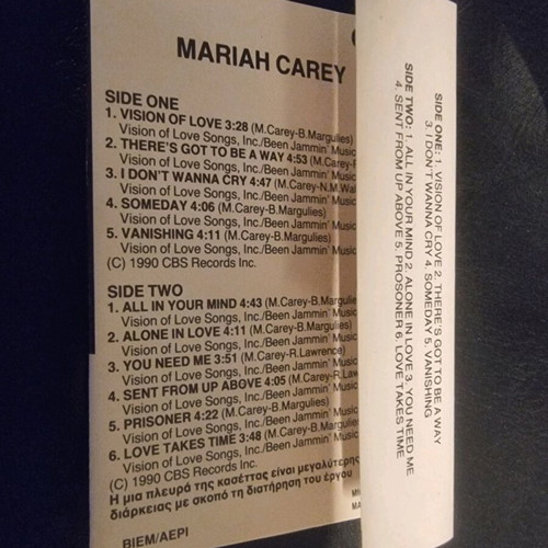 Mariah Carey S/T cassette used, pop