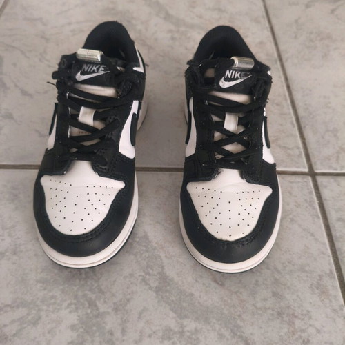 Nike Dunk Low kids shoes like new, size 27.5, black and white