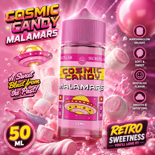 Malamars 50ml Cosmic Candy e-liquid by Secret's Lab new
