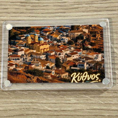 Acrylic fridge magnet 6x9cm – Kythnos, Greek Summer collection