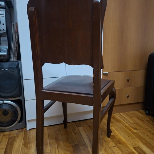 Chair from the 60s used, sturdy and polished