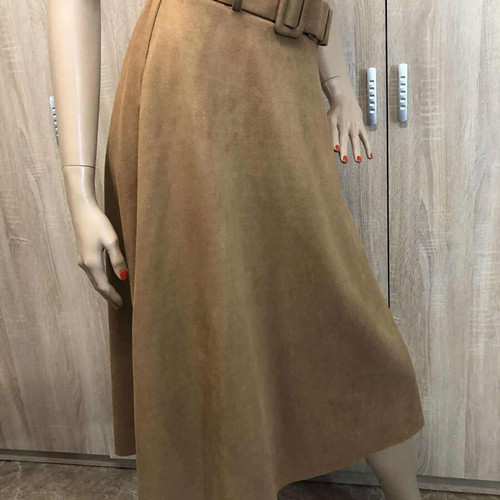 Zara Basic skirt new, size M, brown with belt