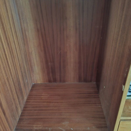 Vintage teak wood single-door wardrobe like new