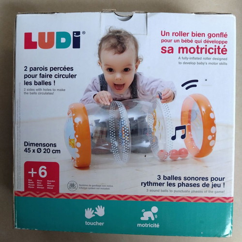 Ludi Inflatable Baby Roller Sea used with sounds for 6+ months