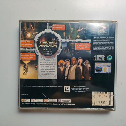 Star Wars Episode I Jedi Power Battles PlayStation PS1 used