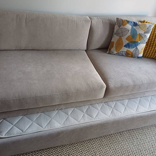 Sofa bed beige like new, three-seater, excellent quality