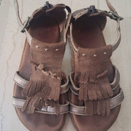 Crocodilino children's sandals size 28 used, brown leather, comfortable