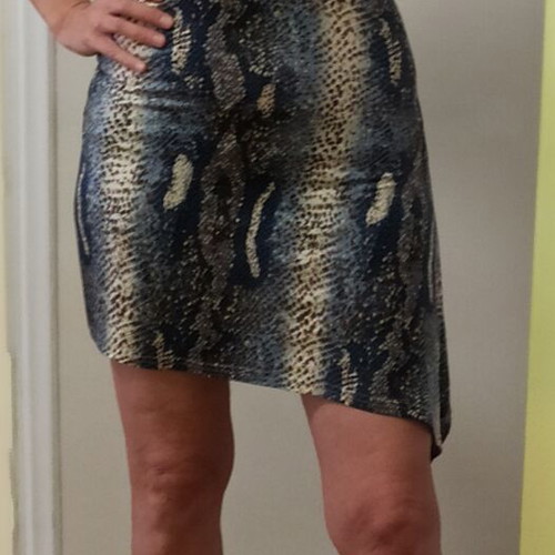 Snake Print Backless Dress like new, sizes S/M