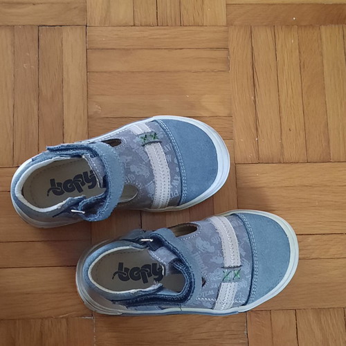 Bopy sandals for boys size 25 like new, grey and blue