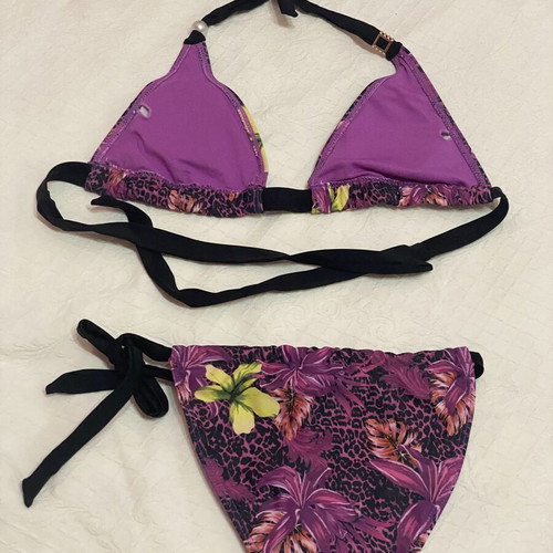 Decoro bikini like new, size S/M, black and purple