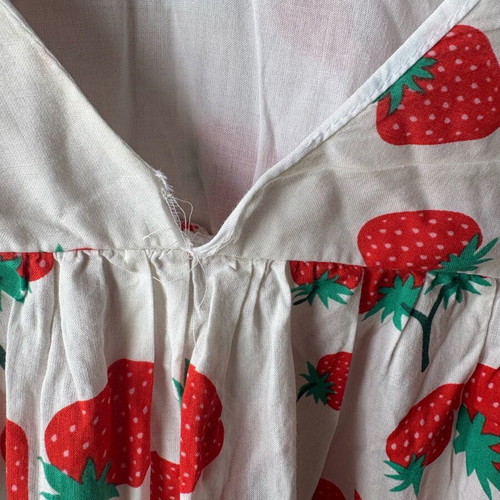 Karavan dress like new with belt, white and red