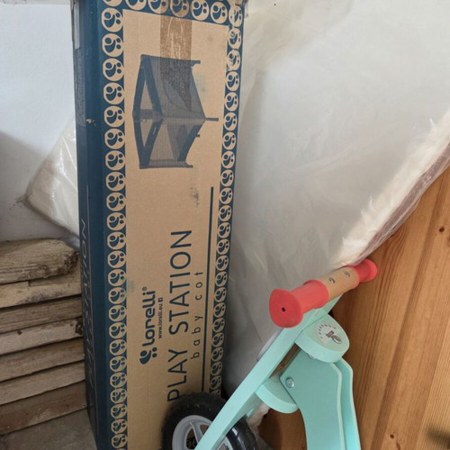 Baby items like new, including crib, changing table, tricycle, and more