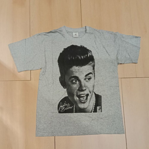 Justin Bieber fashion t-shirt new, 100% cotton, size M, gray