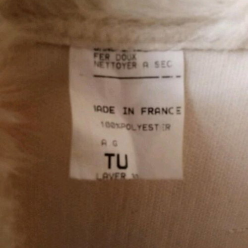 White winter cape like new one size with pon pon and fur collar