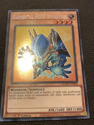 Elemental Hero Sparkman Secret Rate Chibi like new