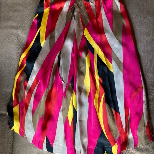 Iso midi silk skirt multicolor like new, S/M