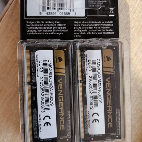 Corsair 8GB DDR3 SO-DIMM 2x4GB 1600MHz new laptop memory