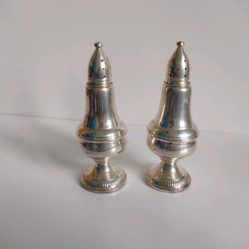Old salt shakers used with stamp