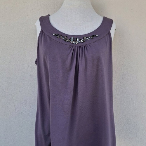 Top with Beaded Embroidery like new, purple, sizes M and L