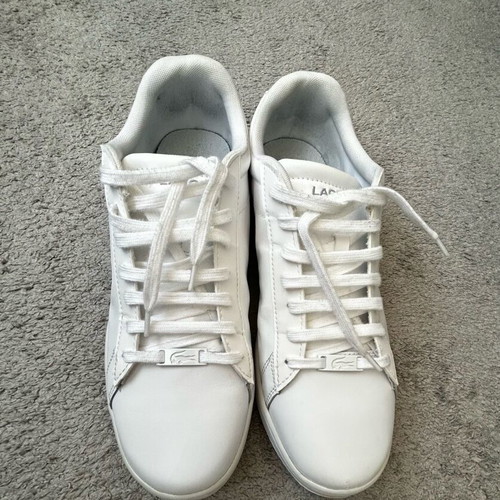 Lacoste Carnaby Pro white leather sneakers like new, size 46