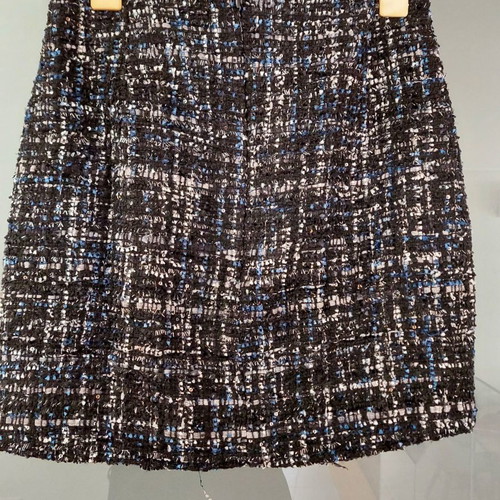 Mod Style skirt used, wool mini with silver thread