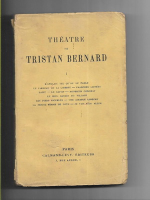 Theatre de Tristan Bernard book used, French language