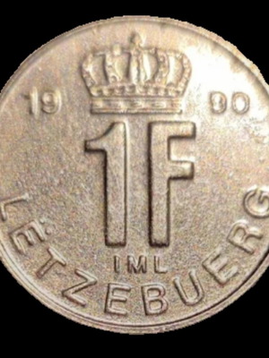 1 Franc Luxembourg coin 1990