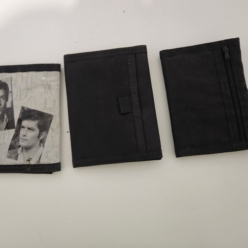 Wallets like new, set of three, black with many pockets