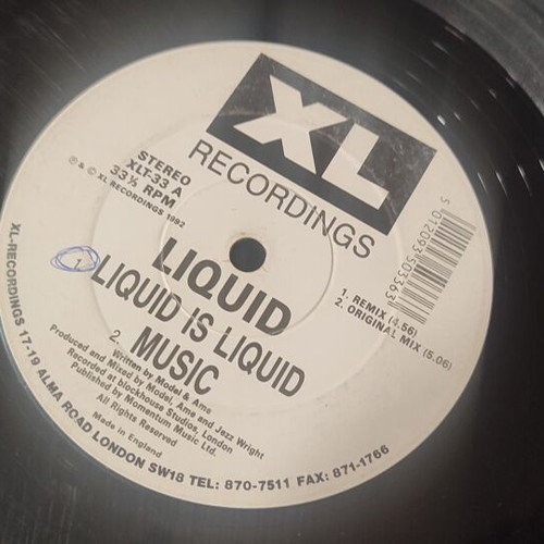 Liquid vinyl record used with scratches