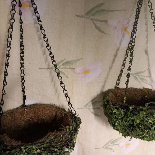 Hanging flower pots used, set of two