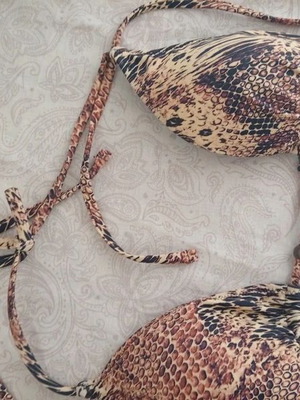 M&S bikini Brazil style, brown and black, size M