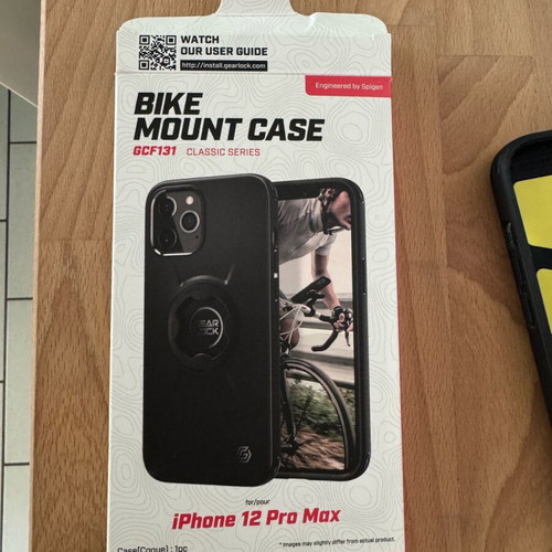 iPhone 12 Pro Max Gearlock case used for bicycle mount
