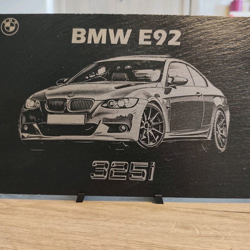 BMW E92 325i decorative granite plaque with engraving new