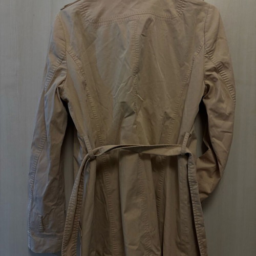 Beige capartina coat used with torn lining, size M