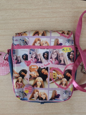 Barbie mini shoulder bag, Mattel, blue and pink